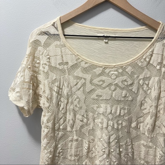 Madewell Ivory Meadow Lace Short Sleeve Shirt - Picture 4 of 10